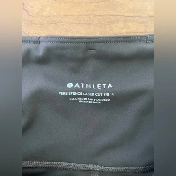 Athleta Persistence Laser Cut 7/8 Grey Leggings - Picture 5 of 7